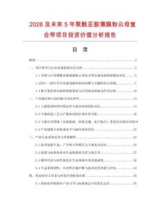 2026及未來5年聚酰亞胺薄膜粉云母復合帶項目投資價值分析報告