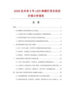 2026及未來5年LED格柵燈項(xiàng)目投資價(jià)值分析報(bào)告