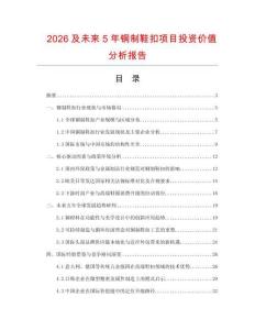 2026及未來(lái)5年銅制鞋扣項(xiàng)目投資價(jià)值分析報(bào)告