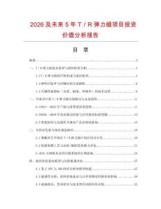 2026及未來5年T／R彈力緞項目投資價值分析報告