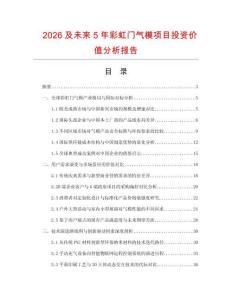 2026及未來5年彩虹門氣模項目投資價值分析報告