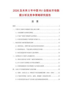2026及未來5年中國RV合股絲市場數據分析及競爭策略研究報告