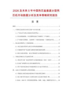 2026及未來5年中國熱芯盒垂直分型殼芯機市場數據分析及競爭策略研究報告