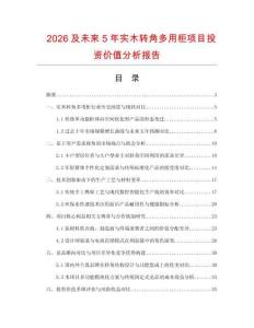 2026及未來5年實木轉角多用柜項目投資價值分析報告