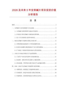 2026及未來5年安茶堿片項目投資價值分析報告
