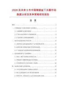 2026及未來5年中國陶瓷盆下水器市場數據分析及競爭策略研究報告