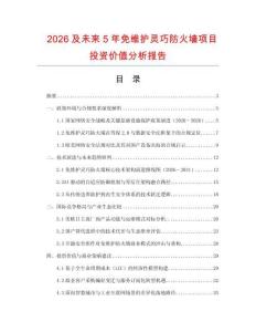 2026及未來5年免維護靈巧防火墻項目投資價值分析報告