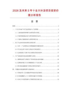 2026及未來5年十全大補(bǔ)湯項(xiàng)目投資價值分析報告