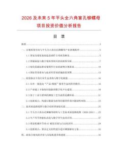 2026及未來5年平頭全六角盲孔鉚螺母項目投資價值分析報告