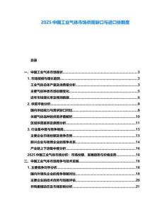 2025中國工業氣體市場供需缺口與進口依賴度