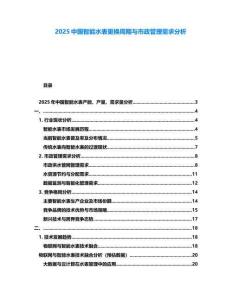2025中國智能水表更換周期與市政管理需求分析