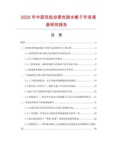 2025年中國雙組份柔性耐水膩子市場調查研究報告