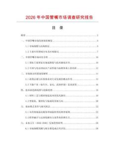2026年中國管嘴市場調查研究報告