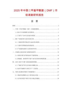 2025年中國二甲基甲酰胺（DMF）市場調查研究報告