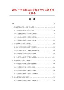 2025年中國錐柄直齒插齒刀市場調查研究報告