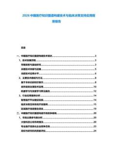 2026中國醫療知識圖譜構建技術與臨床決策支持應用前景報告