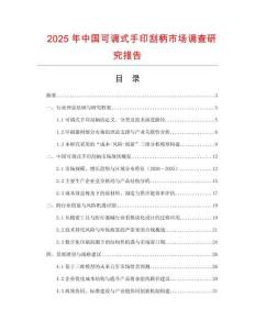 2025年中國可調式手印刮柄市場調查研究報告