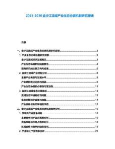 2025-2030金沙江流域產業生態協調機制研究理線