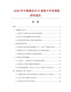 2025年中國(guó)感應(yīng)式IC智能卡市場(chǎng)調(diào)查研究報(bào)告