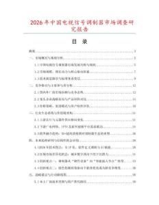 2026年中國電視信號調制器市場調查研究報告