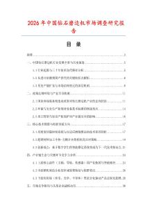 2026年中國鉆石磨邊機市場調查研究報告