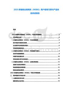 2025多服務業務網關（MSBG）用戶使用習慣與產品體驗改進報告