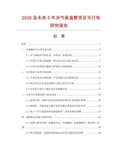 2026及未來(lái)5年冷氣保溫管項(xiàng)目可行性研究報(bào)告