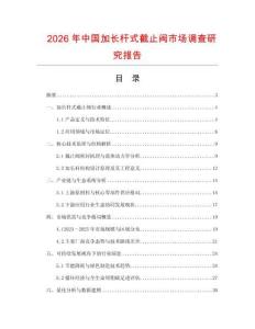 2026年中國加長桿式截止閥市場調查研究報告