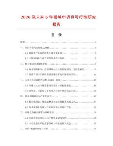 2026及未來5年割絨巾項目可行性研究報告