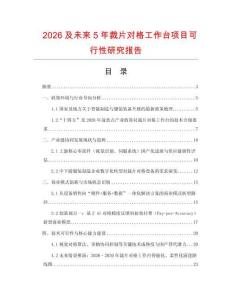 2026及未來5年裁片對格工作臺項目可行性研究報告