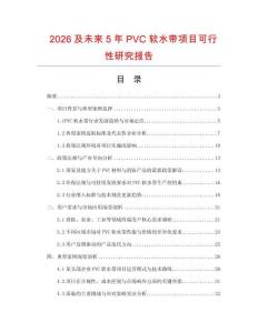 2026及未來5年PVC軟水帶項目可行性研究報告