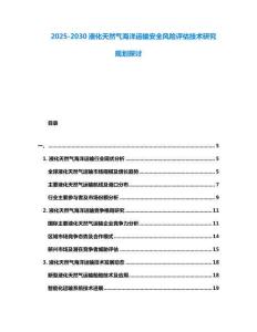 2025-2030液化天然氣海洋運輸安全風險評估技術研究規劃探討
