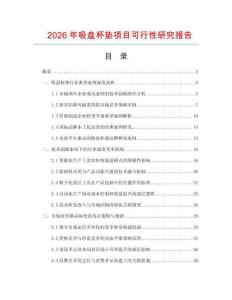 2026年吸盤杯墊項目可行性研究報告