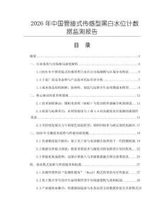 2026年中國管接式傳感型黑白水位計數據監測報告