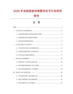 2026年改裝型裝飾尾管項目可行性研究報告