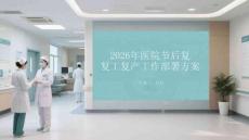 2026年醫(yī)院節(jié)后復(fù)工復(fù)產(chǎn)工作部署方案