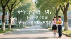 新年開學第一課：小學新學期目標新起點·新目標·新成長