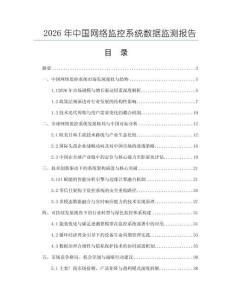 2026年中國網絡監控系統數據監測報告