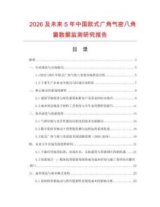 2026及未来5年中国欧式广角气密八角窗数据监测研究报告