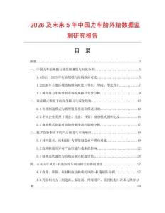 2026及未來(lái)5年中國(guó)力車胎外胎數(shù)據(jù)監(jiān)測(cè)研究報(bào)告