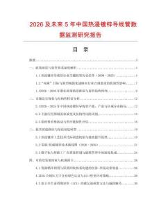 2026及未來5年中國熱浸鍍鋅導線管數據監測研究報告