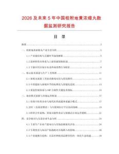 2026及未來5年中國桂附地黃濃縮丸數據監測研究報告