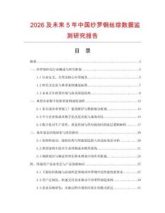 2026及未來5年中國紗羅鋼絲綜數(shù)據(jù)監(jiān)測研究報告