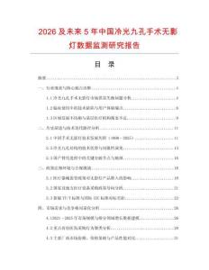 2026及未來(lái)5年中國(guó)冷光九孔手術(shù)無(wú)影燈數(shù)據(jù)監(jiān)測(cè)研究報(bào)告