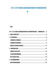 2025-2030商旅行業(yè)疫情后復(fù)蘇路徑與市場(chǎng)修復(fù)研究報(bào)告
