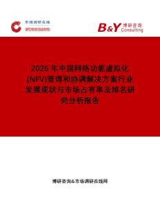 2026年中國網絡功能虛擬化(NFV)管理和協調解決方案行業發展現狀與市場占有率及排名研究分析報告