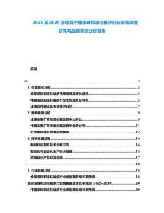2025至2030全球及中國滾珠和滾柱軸承行業市場深度研究與戰略咨詢分析報告