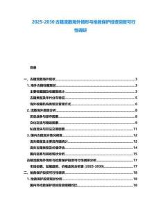 2025-2030古籍流散海外情形與搶救保護(hù)投資回復(fù)可行性調(diào)研