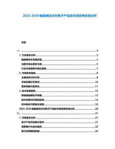 2025-2030觸摸屏技術對電子產品的市場競爭影響分析