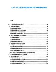 2025-2030支付行業(yè)監(jiān)管科技應(yīng)用與發(fā)展前景研究報(bào)告